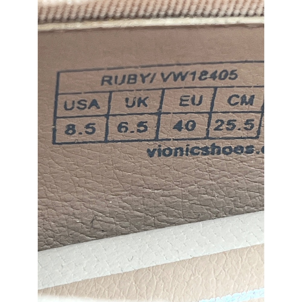 Vionic Ruby Beige Quilted Leather Patent Cap Toe … - image 8